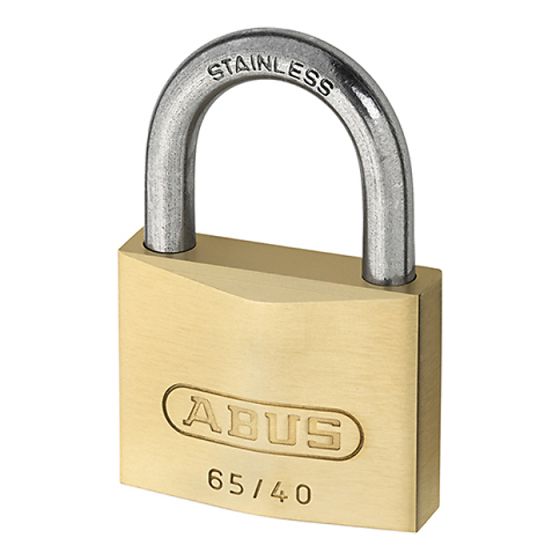 65IB/40 40mm Brass Padlock Stainless Steel Shackle Keyed 6405 by ABUS - 42405
