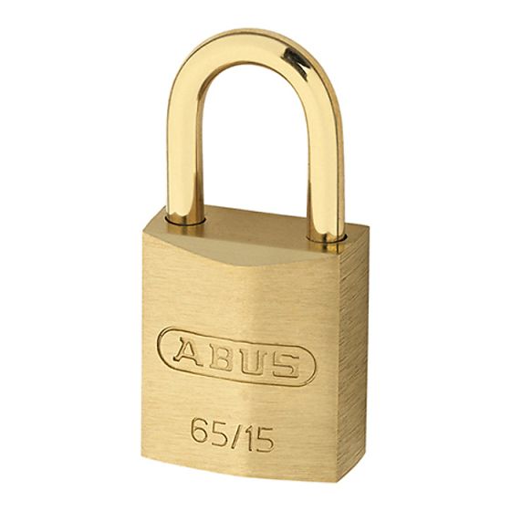 65MB/15 15mm Brass Padlock & Shackle Keyed 6151 by ABUS - 9326