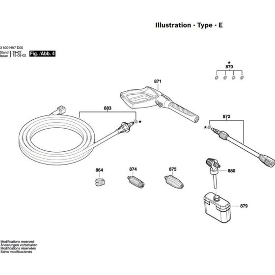 Washer Assembly for Bosch 140
