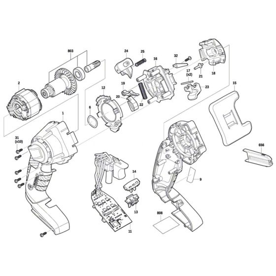 Bosch AdvancedCut 18 Saw Assembly