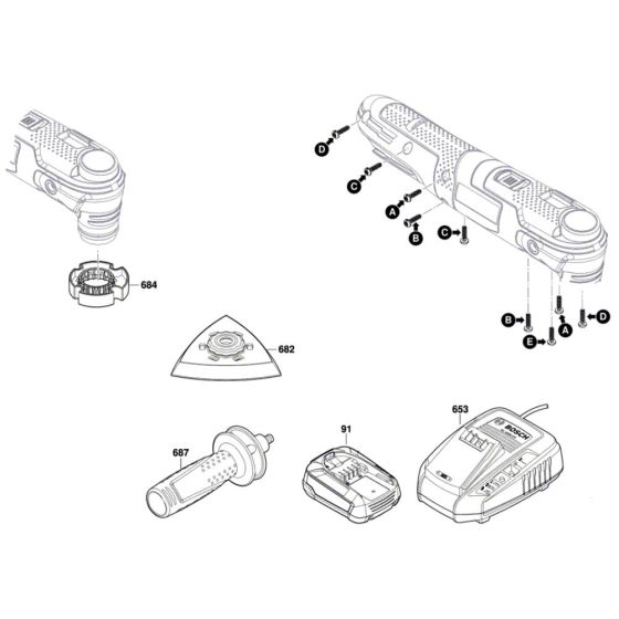 Tool Assembly for Bosch AdvancedMulti 18