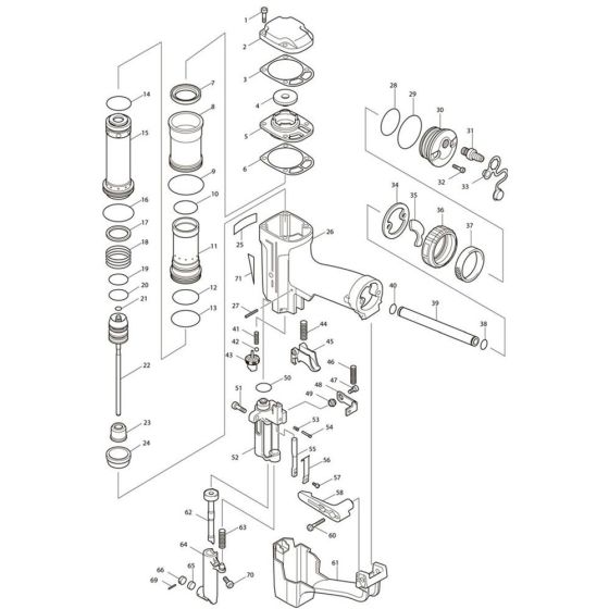 Makita AG125 Main Assembly
