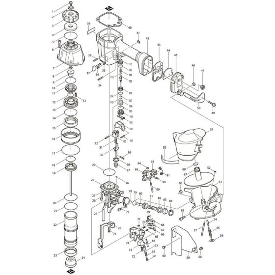 Makita AN611 Main Assembly