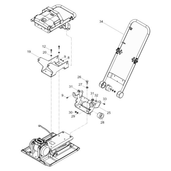 Handle Assembly for Wacker AP1850e