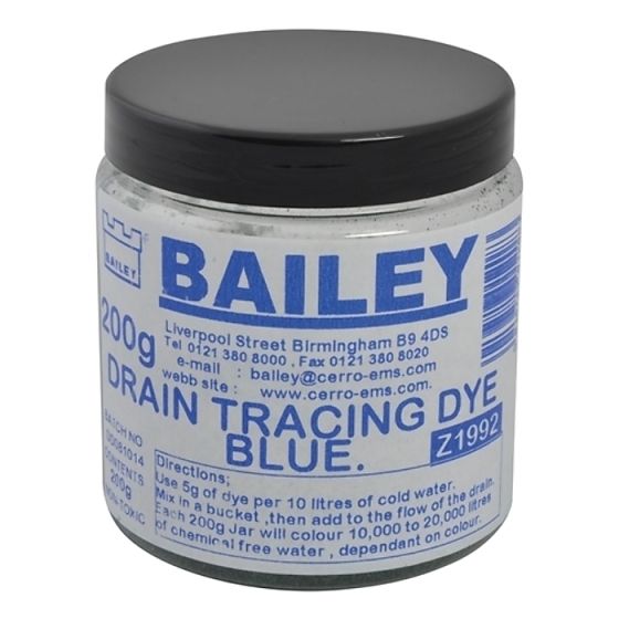 1992 Drain Tracing Dye - Blue by Bailey - 1992