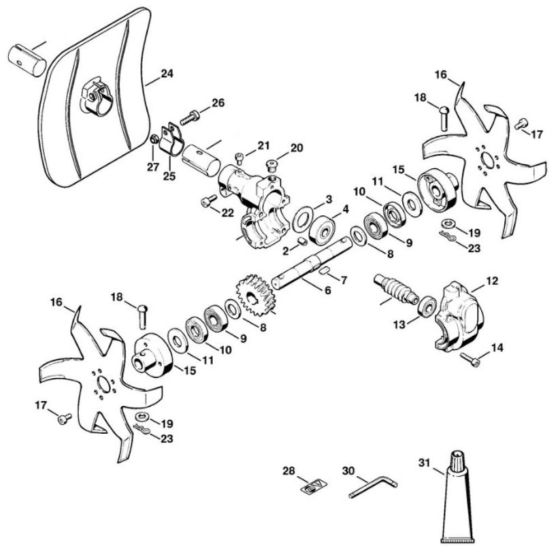 Stihl BC 35 Main Assembly