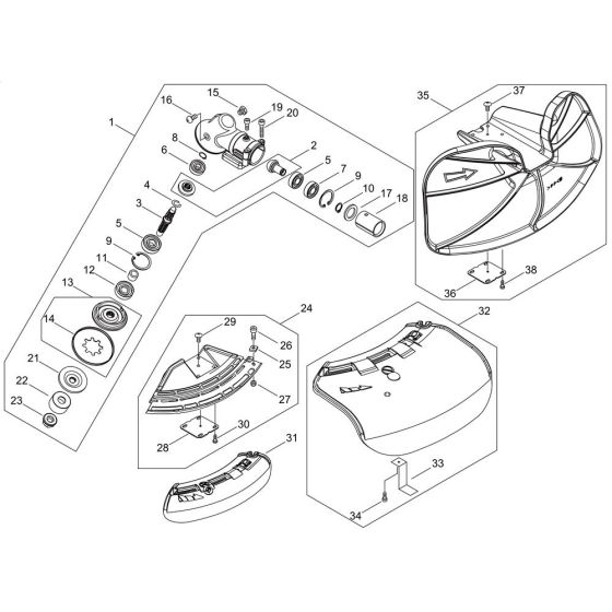 Gear Case & Shield for ECHO