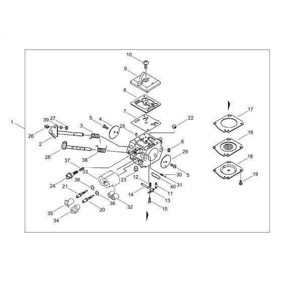 Carburettor for ECHO BCLS-580