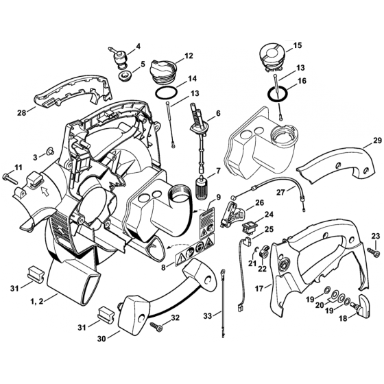 Fan Housing for Stihl BG85
