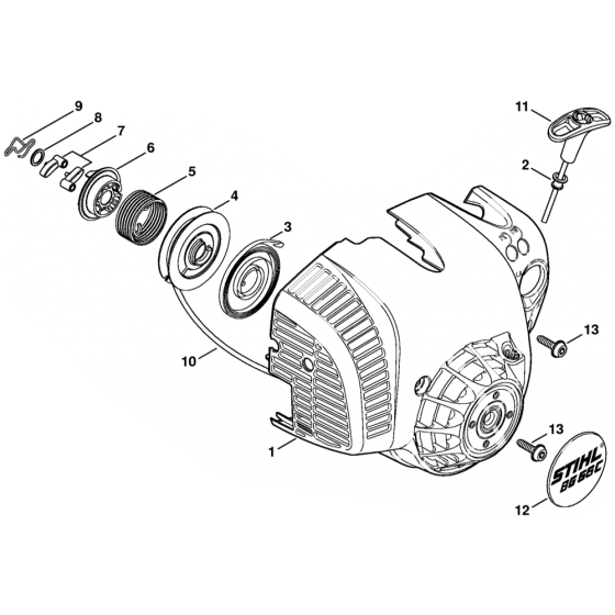 Rewind Starter for Stihl BG56