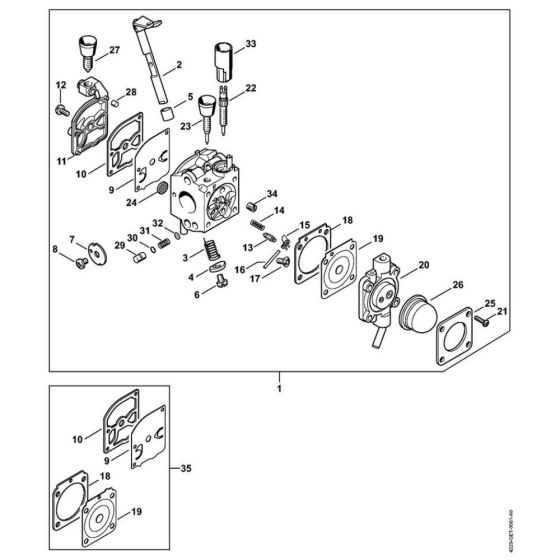 Carburetor for Stihl BG 85