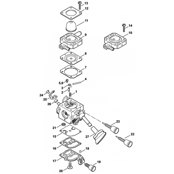 Carburetor for Stihl BG86