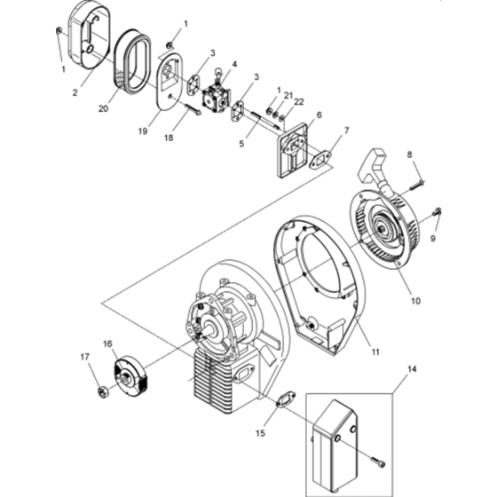 Gas Engine Assembly for BH23