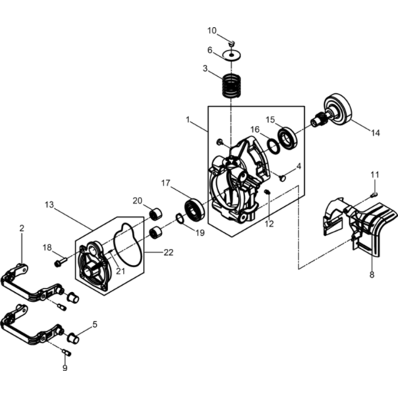 Crankcase Assembly for Wacker BH24