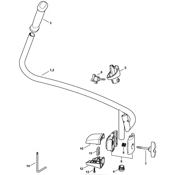 Bike Handle Assembly for Stihl BR500
