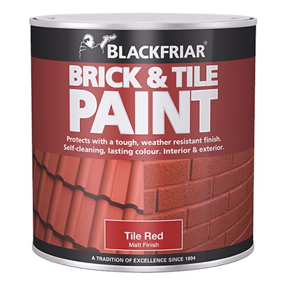 Brick & Tile Paint Matt Red 500ml by Blackfriar - BF0160001E1