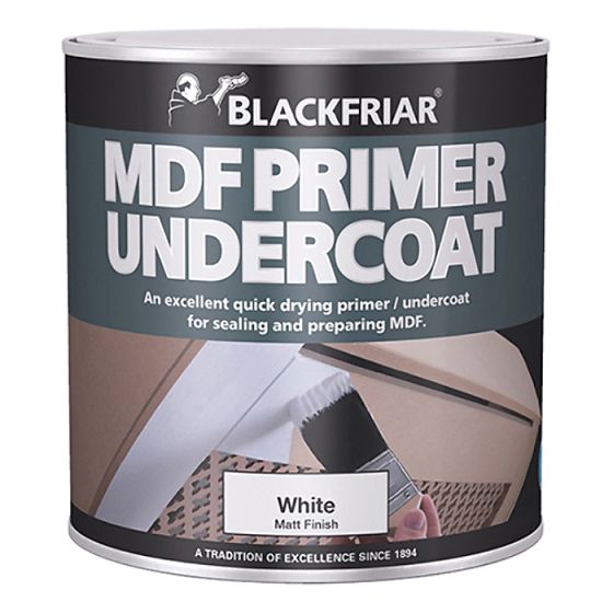 Quick Drying MDF Acrylic Primer Undercoat 250ml by Blackfriar - BF0380001F2