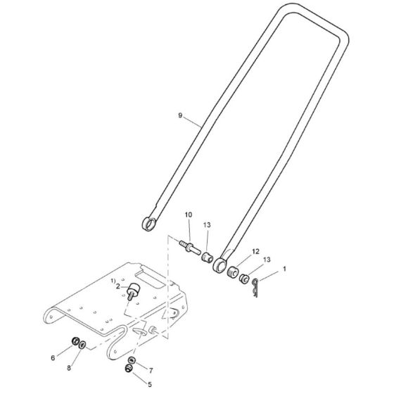 Steering Handle for Bomag BP 23/48