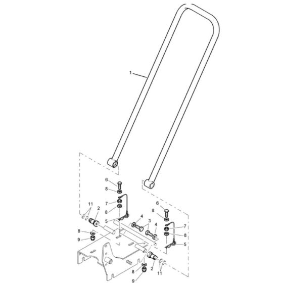 Steering Handle for Bomag BP 6/30
