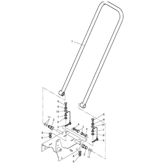 Steering Handle for Bomag BP 6/30