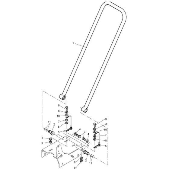 Steering Handle for Bomag BP 6/30