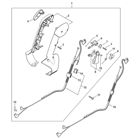 Control Handle for Stihl BR 600