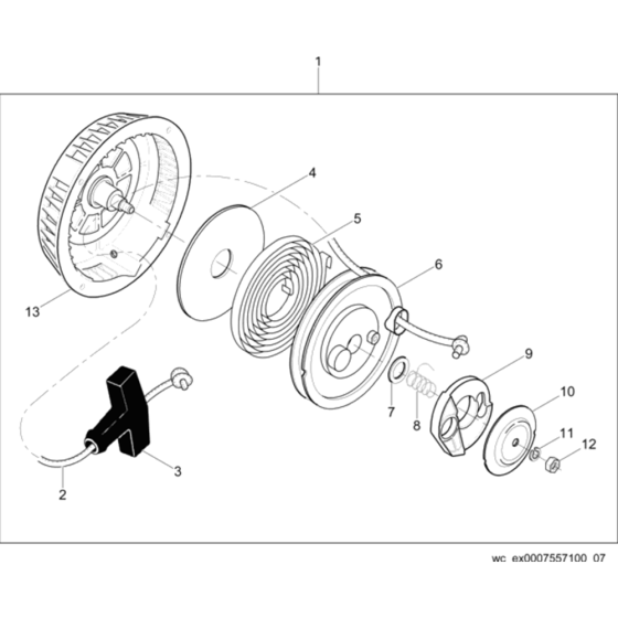 Starter Assembly for Wacker BS45Y