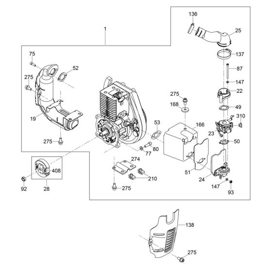 Air Duct, Muffler Assembly