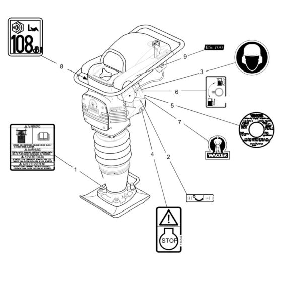 Decals for Wacker BS700