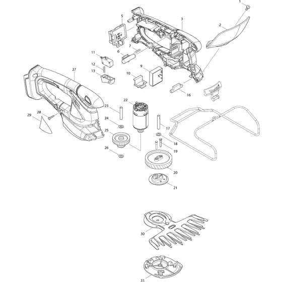 Makita BUM168RF Assembly