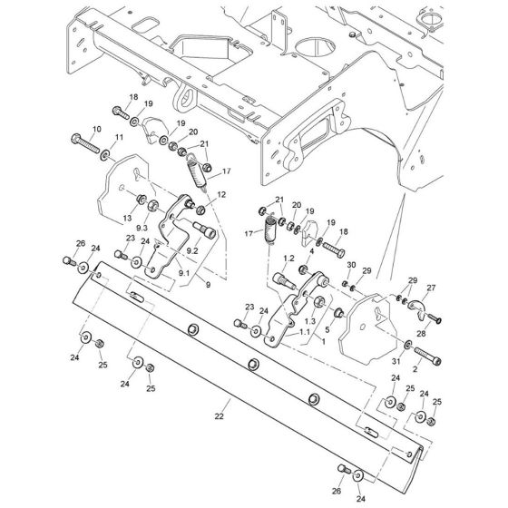 Scraper Assembly for Bomag Roller