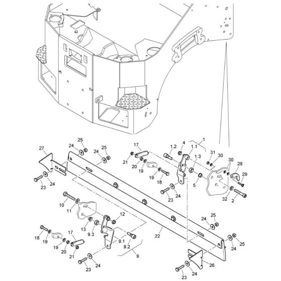 Scraper Assembly for Bomag Roller