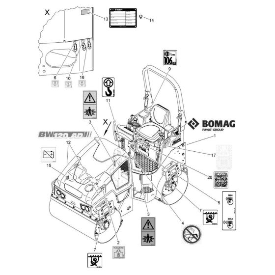 Bomag BW 120 AD-5 Decals