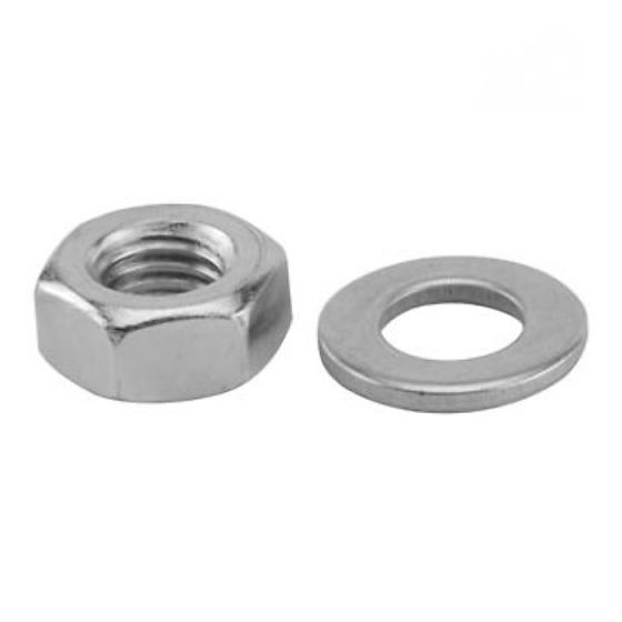 M16 Nuts & Washers Grade 4.8, Zinc Plated (pack of 6)