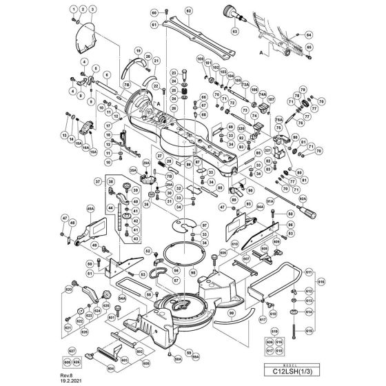 Main Assembly for Hikoki C12LSH
