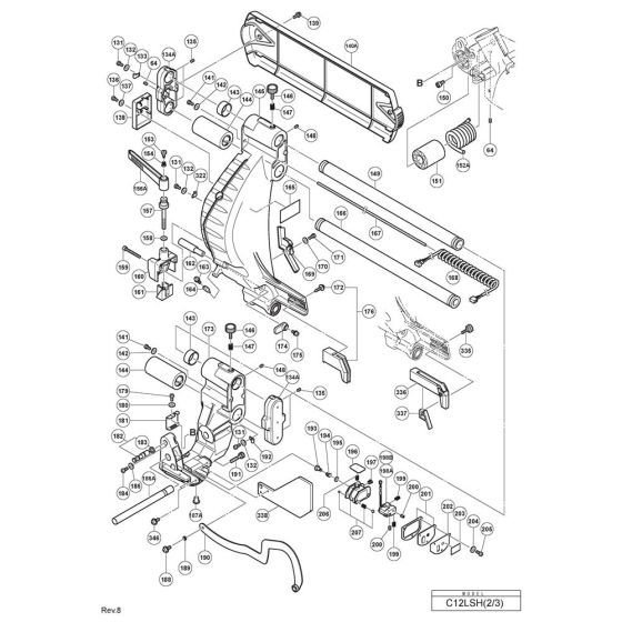 Slide Pipe Assembly for Hikoki Saw