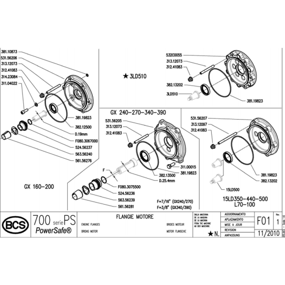 Engine Flange Assembly for Camon C13 (PowerSafe) Rotovators