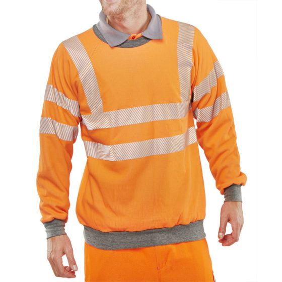 Arc Flash Sweatshirt Hi-Viz Heat / Flame Retardant GO/RT Orange Size 4XL