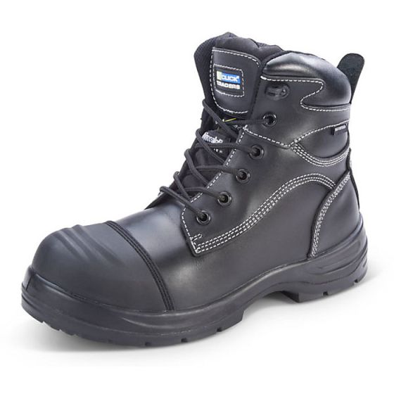 Click Traders Trencher Boot PU/Rubber 200J Steel Toe Cap Black Size 06