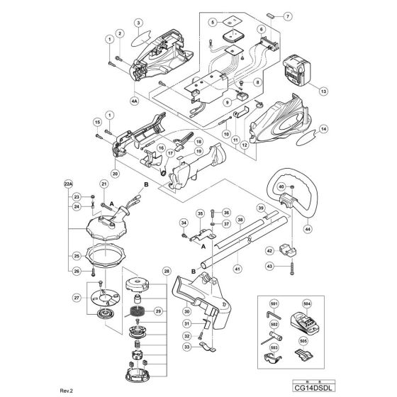Main Assembly for Hikoki CG14DSDL