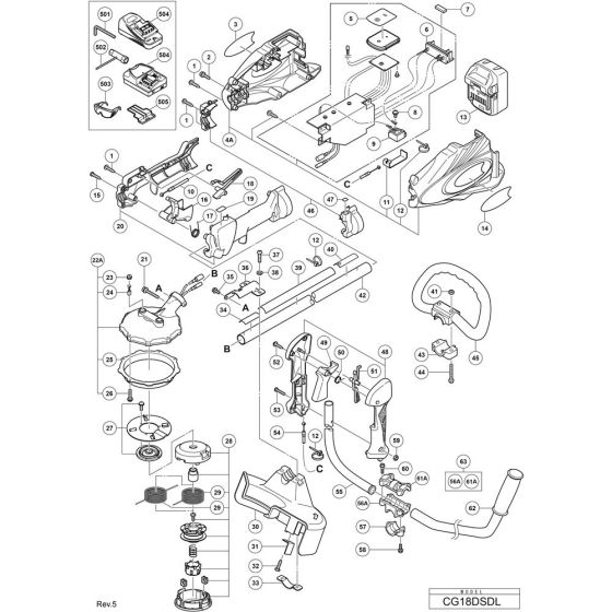 Main Assembly for Hikoki CG18DSDL