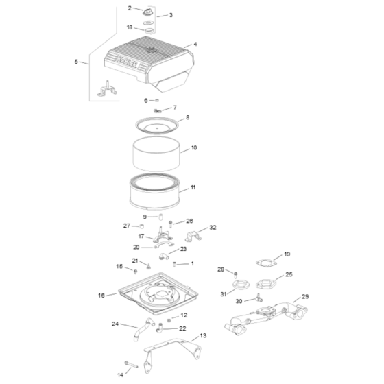 Air Intake for Kohler CH730LP