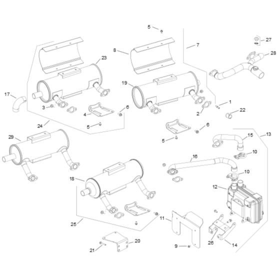 Exhaust for Kohler CH730LP