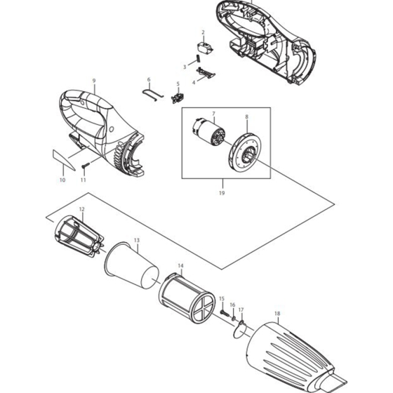 Makita CL070DZ Main Assembly