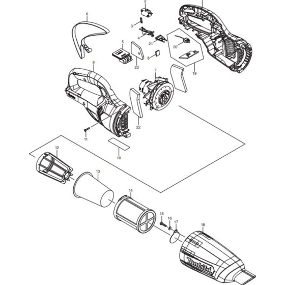 Main Assembly for Makita CL106FDZW