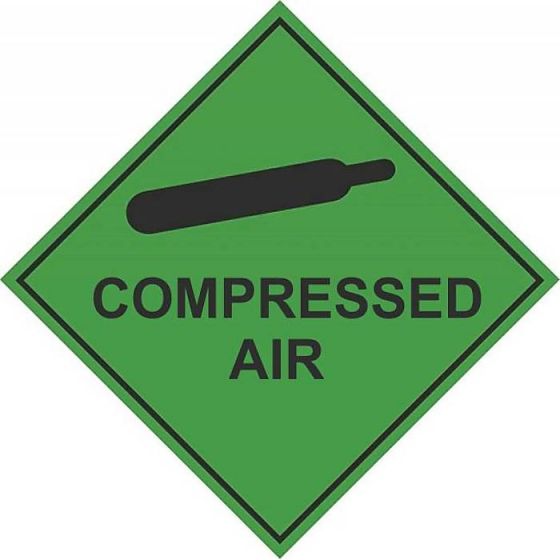 Compressed Air Warning Label