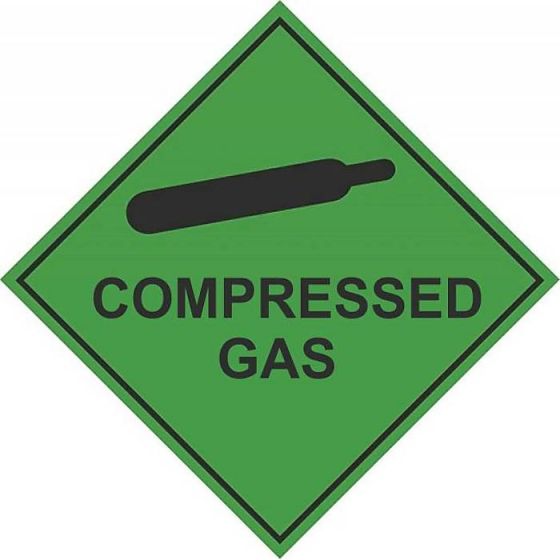 Compressed Gas Warning Label