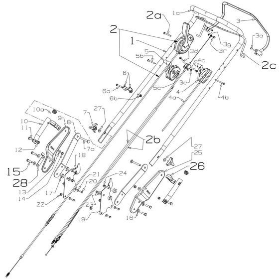 Masport Mower Handle Assembly