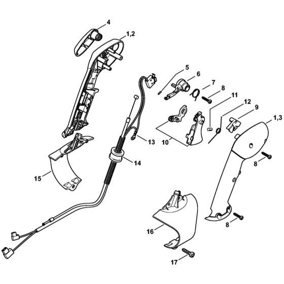 Control Handle for Stihl BR350