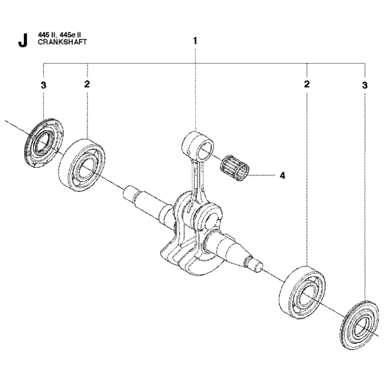 Crankshaft Assembly For Husqvarna 445ii Chainsaw